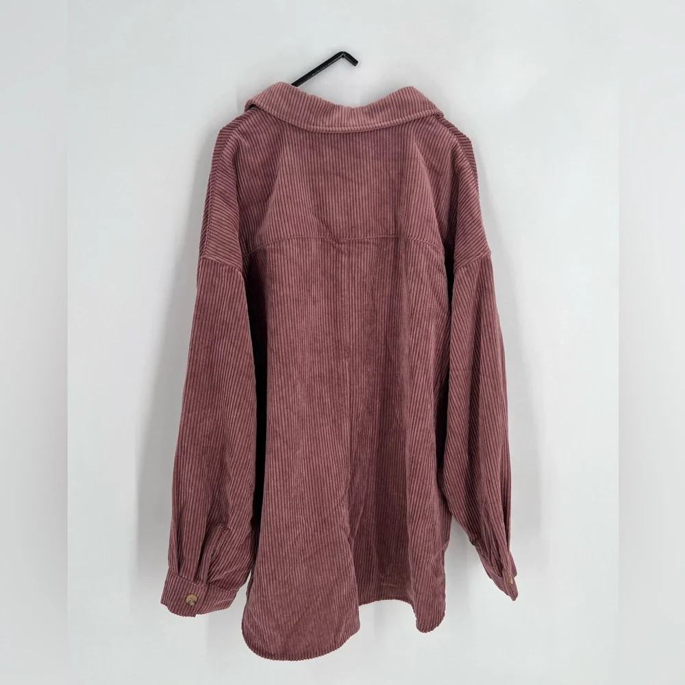 Altar’d State Oversized Corduroy Button Down Shirt Shacket - Picture 7 of 7